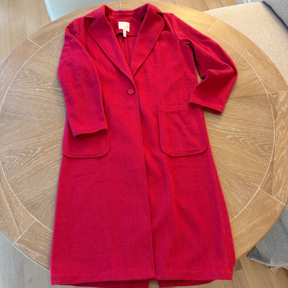 Leith - Single Button Belted Salmon Barbiecoro Oversized Jacket size small - Picture 2 of 13